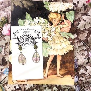 Rainbow Fleurite & Peridot Earrings